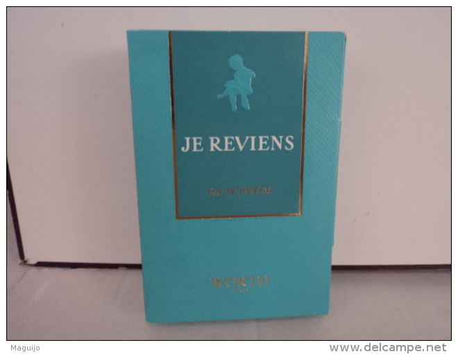 WORTH " JE REVIENS" MINI EDP  7 ML   GRANDE  BOITE    LIRE ET VOIR !! - Miniatures Femmes (avec Boite)