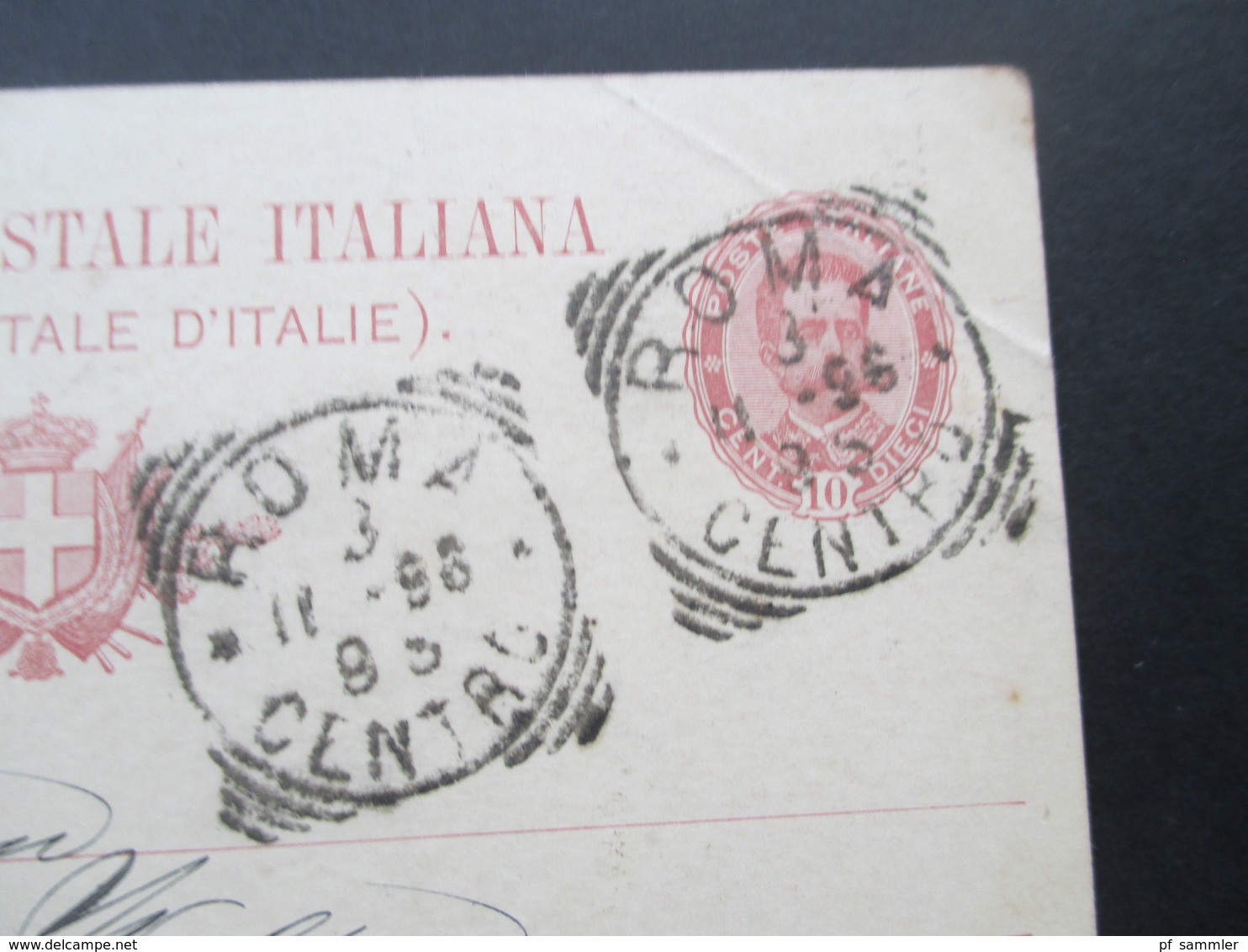 Italien Ganzsache P 31 Gedenkarte Vermählung Des Kronprinzen! Roma - Berlin Mit AK Stempel - Entiers Postaux