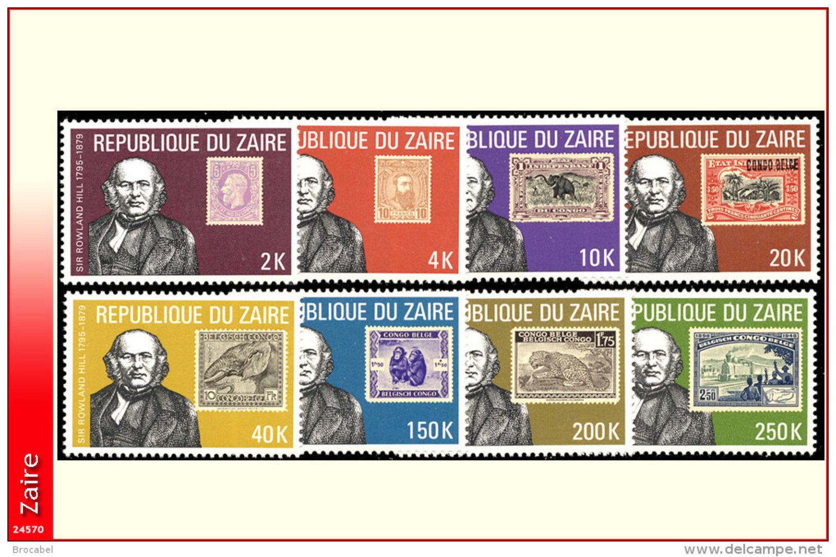 Zaire 1001/08**  Rowland Hill MNH - Neufs