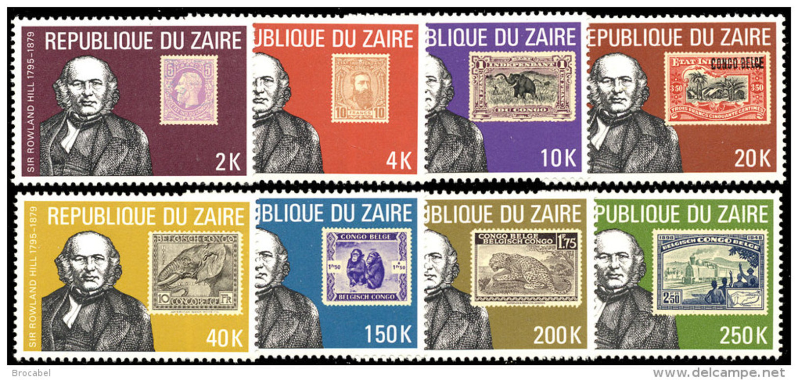 Zaire 1001/08**  Rowland Hill MNH - Neufs