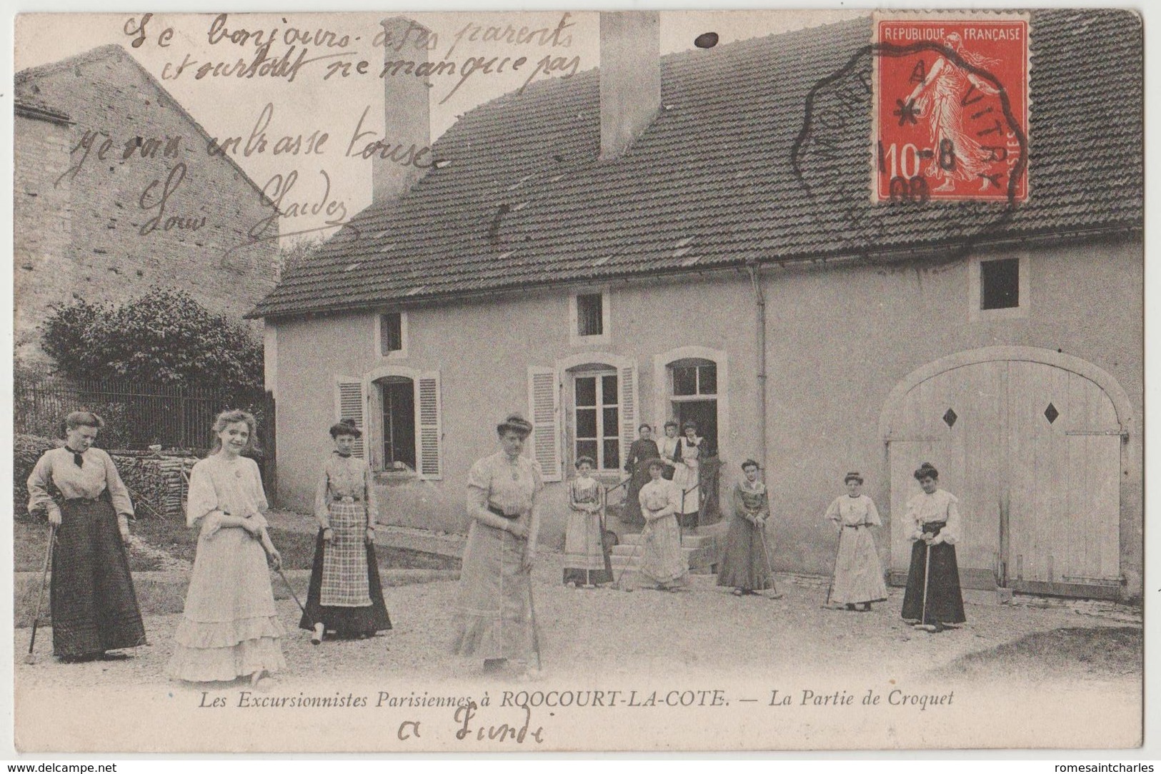 CPA 52 Les Excursionnistes Parisienne - ROOCOURT LA COTE La Partie De Croquet - Other & Unclassified