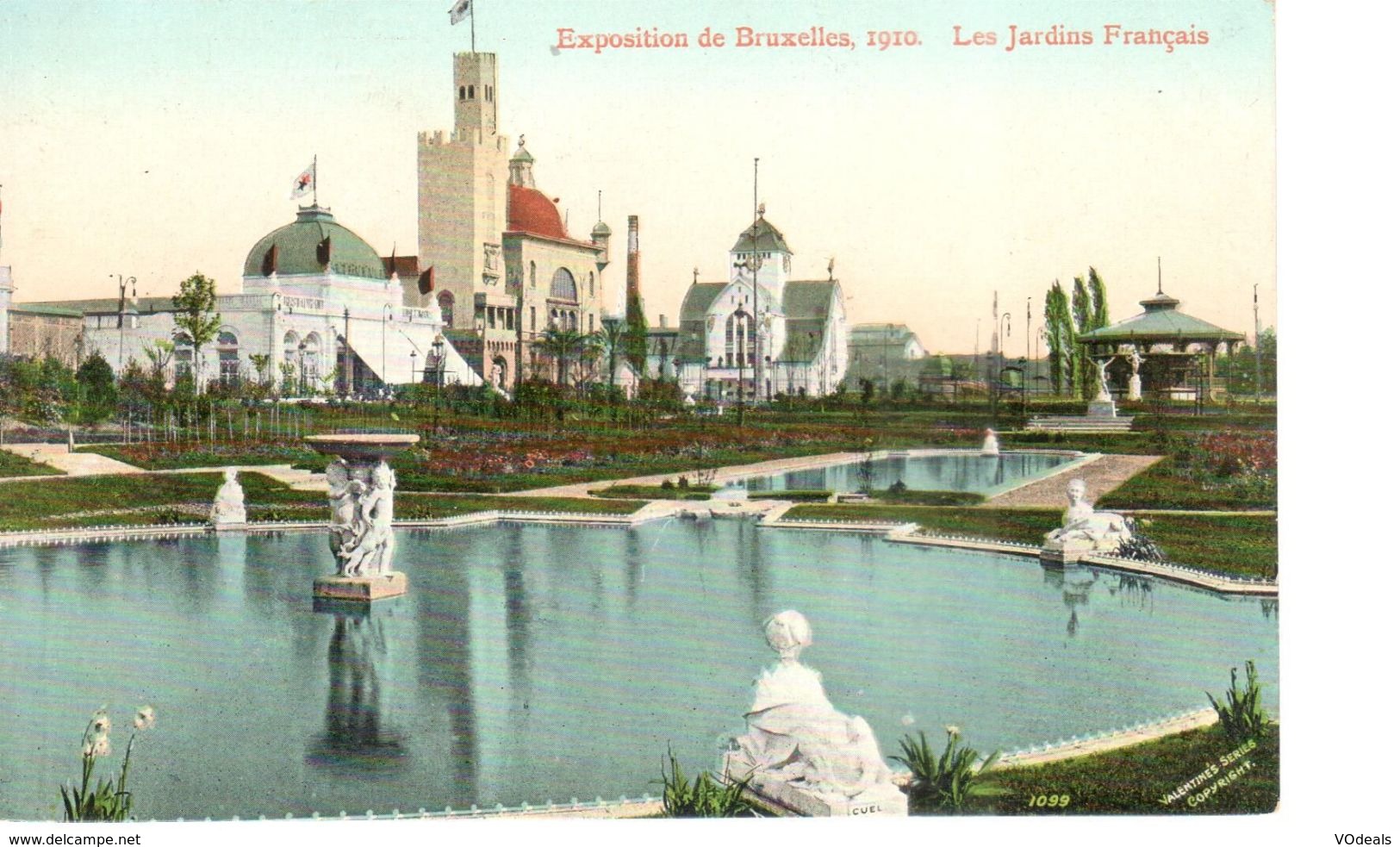 Bruxelles - CPA - Brussel - Exposition 1910 - Les Jardins Français - Expositions Universelles