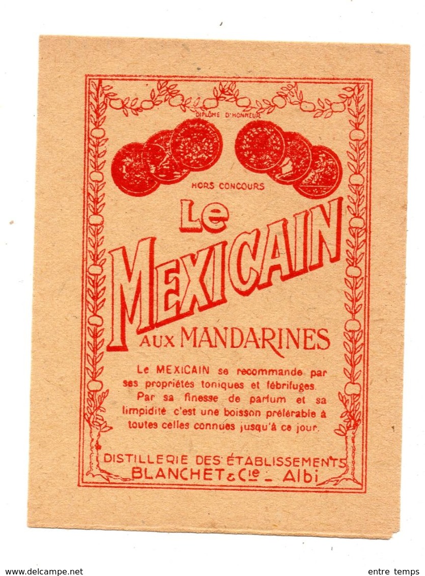 Etiquette Miniature  Albi Blanchet Le Mexicain Mandarines - Autres & Non Classés