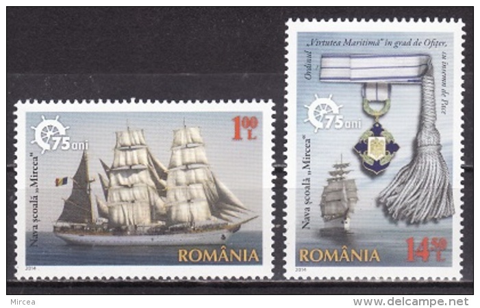 Roumanie 2014 - Bateau Ecole MIRCEA 2v. Neufs**(d) - Unused Stamps