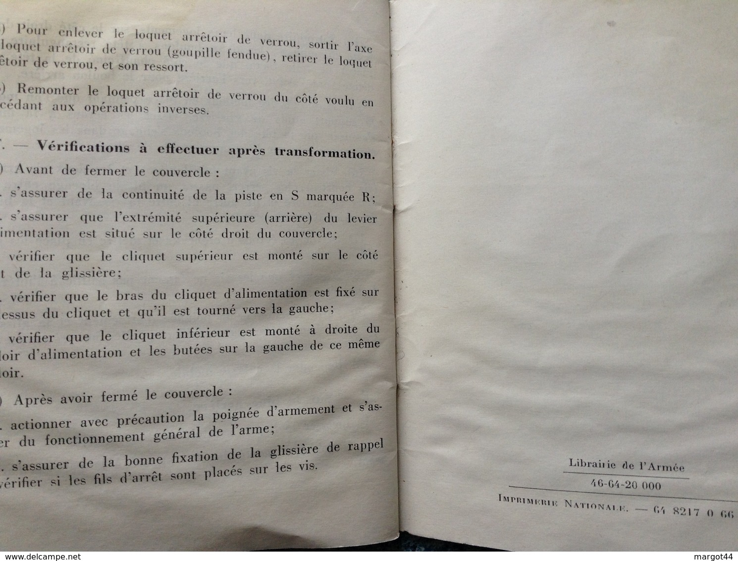 MANUEL MITRAILLEUSE AMERICAINE BROWNING CALIBRE 50 M2 1964 edition n°2 voir photos