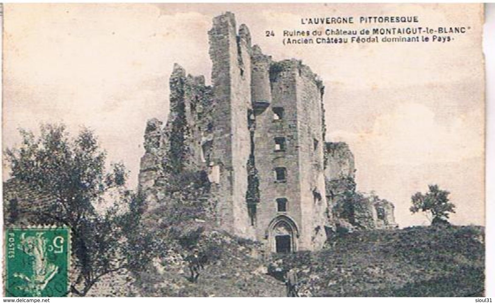 63 RUINES  DU  CHATEAU  DE MONTAIGUT  LE BLANC  JJ757 - Montaigut