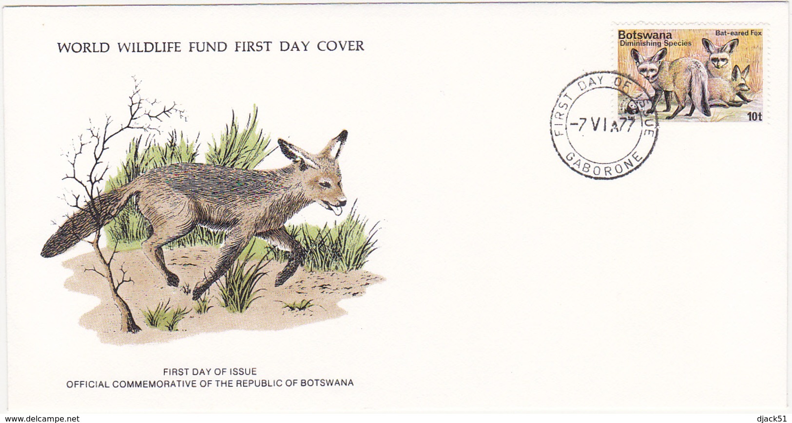 1977 / Lot De 3 Enveloppes 1er Jour Du Fonds Mondial Pour La Nature / FDC / BOSTWANA - Botswana (1966-...)