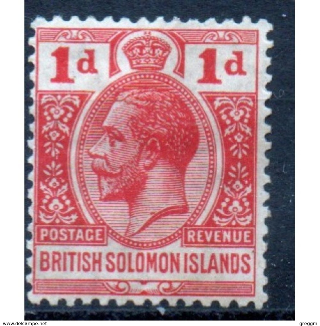 British Solomon Islands George V 1d Red Stamp From 1922.  This Stamp Is Catalogue No 40 And Is Mounted Mint Condtiion - Salomonseilanden (...-1978)