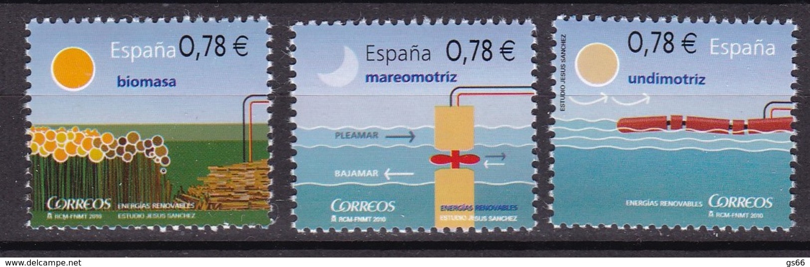 2010,  Spanien, 4525/27, Erneuerbare Energien. Energías Renovables. MNH ** - Neufs