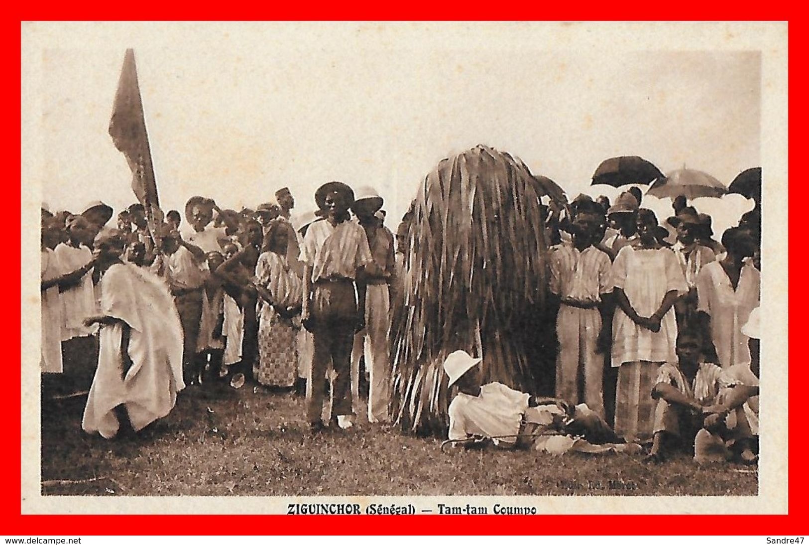 CPA  ZIGUINCHOR (Sénégal).  Tam-tam Coumpo, Animé....D094 - Musique