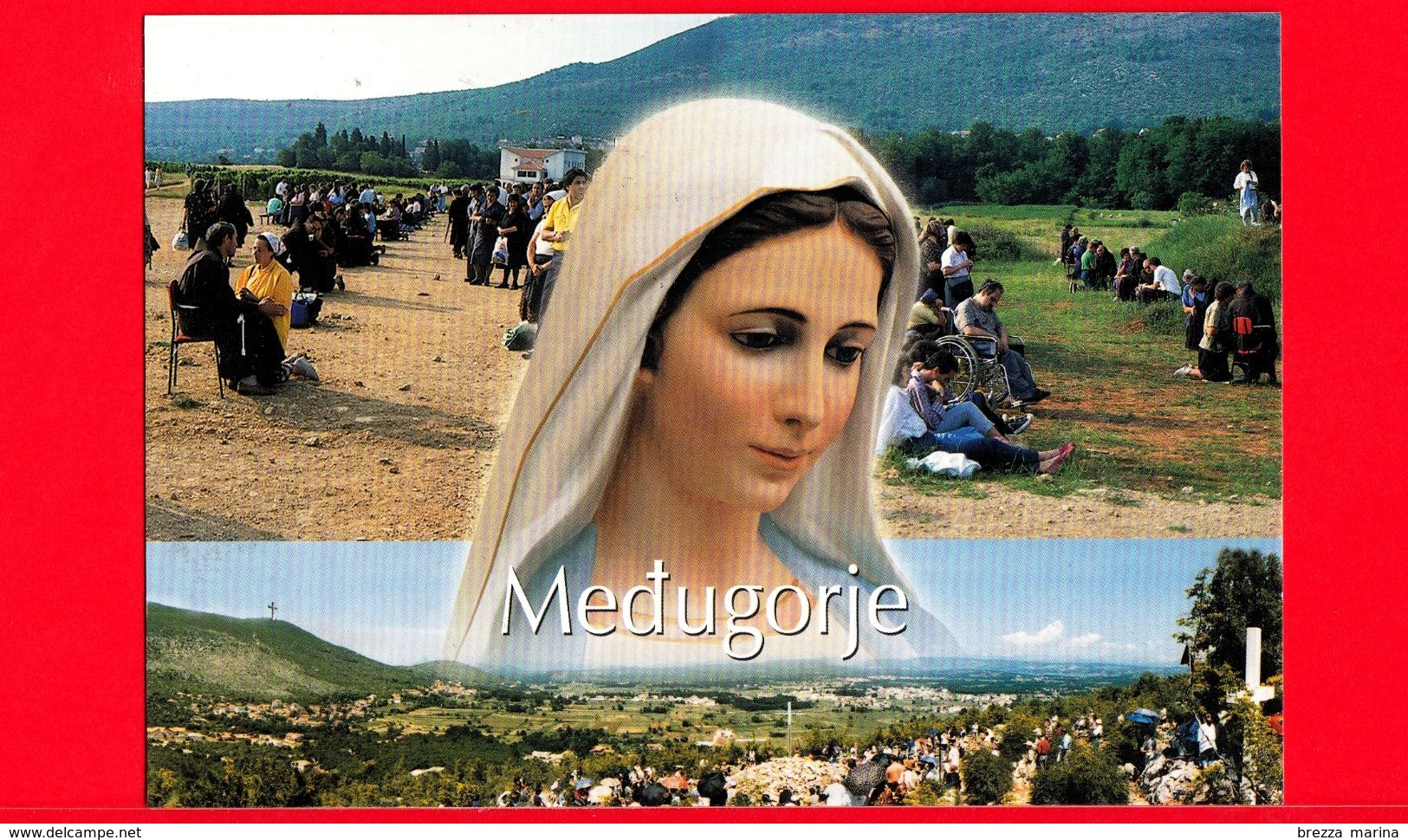 BOSNIA ERZEGOVINA - Cartolina Viaggiata Nel 2013 - Medugorje - Pellegrini - Madonna - Bosnia Erzegovina