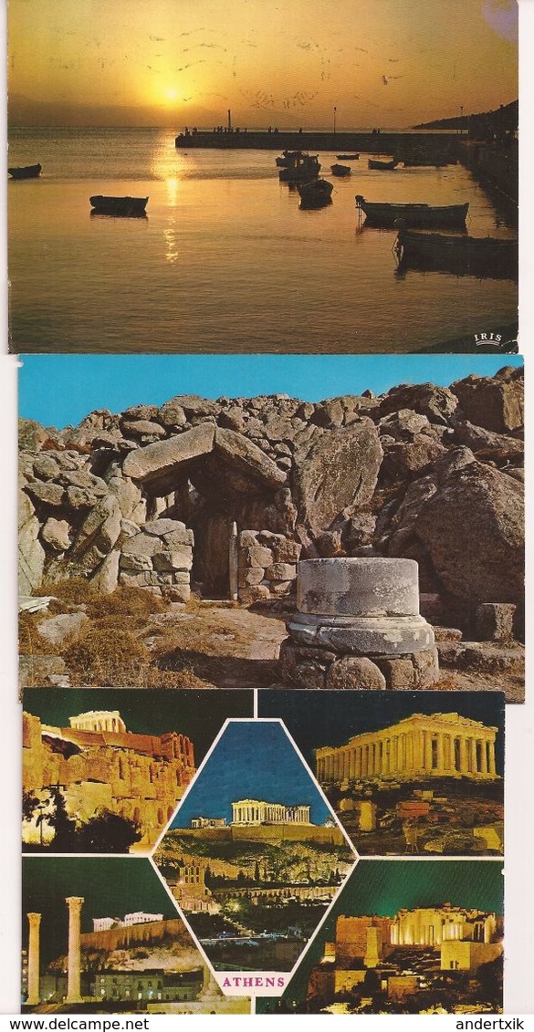 (AHE4) Tres Postales Griegas - Grèce