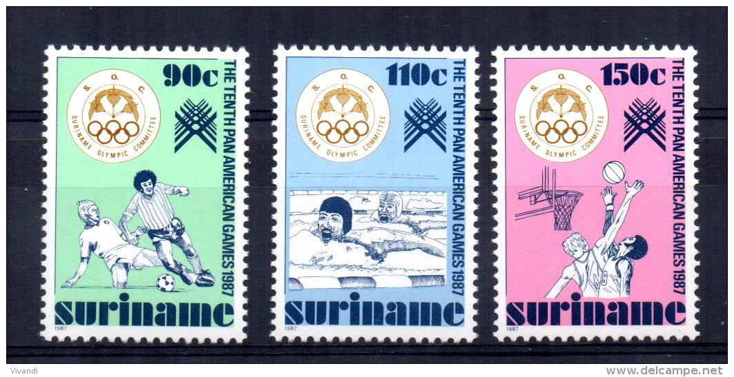 Surinam - 1987 - 10th Pan-American Games - MNH - Suriname