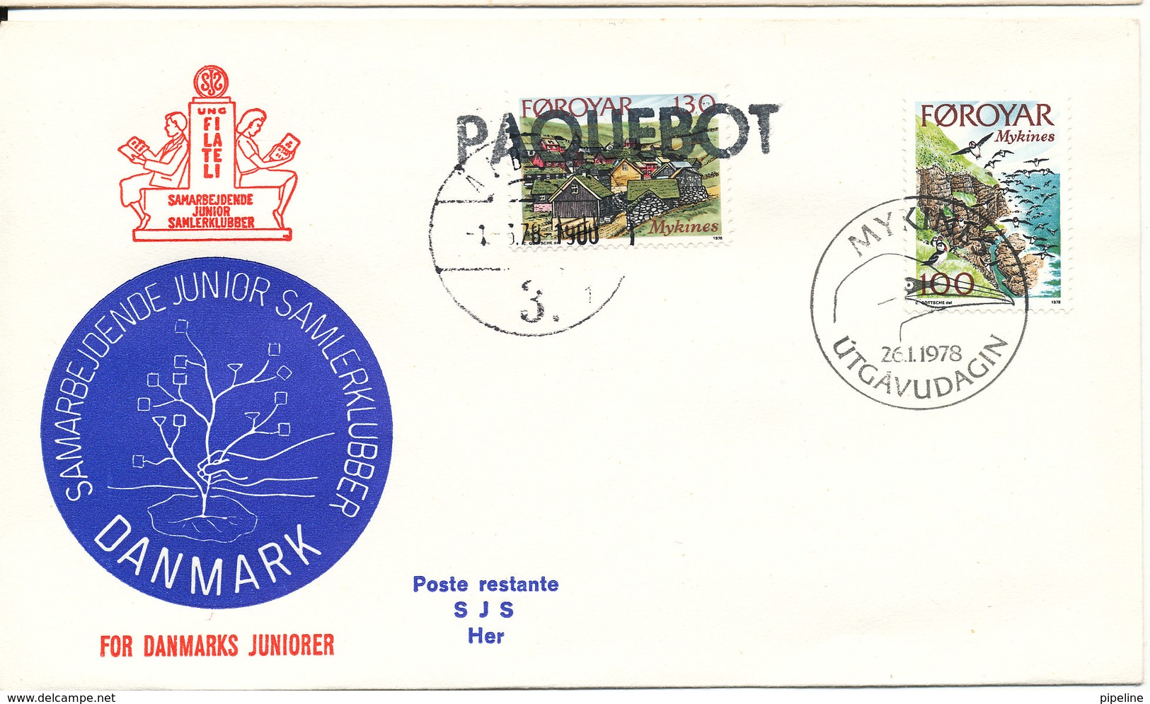 Faroe Islands Ship Cover Paquebot Alborg 1-3-1978 - Faroe Islands