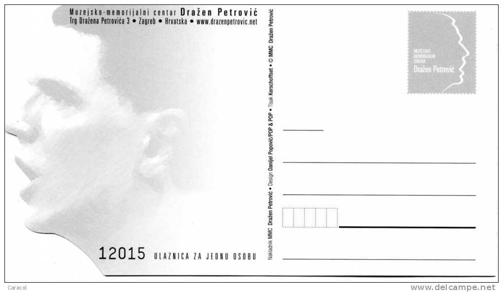 ZAGREB TARJETA POSTAL -  MUSEO DE DRAZEN PETROVIC - DEPORTES BALONCESTO - Croacia