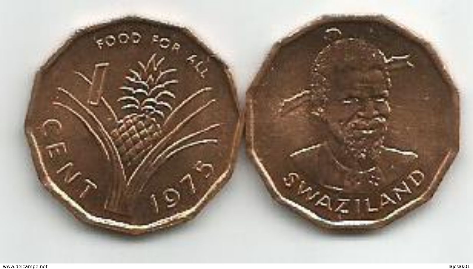 Swaziland 1 Cent 1975. KM#21 FAO UNC - Swaziland