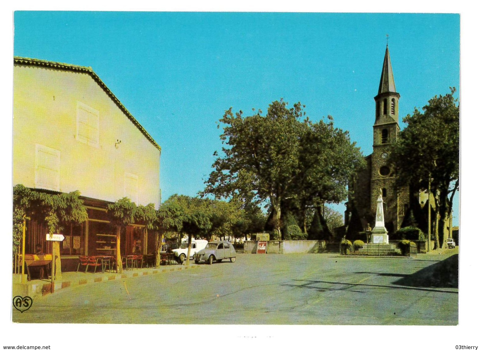 CPSM 81 MONTREDON-LABESSONNIE PLACE DE L'EGLISE - Montredon Labessonie