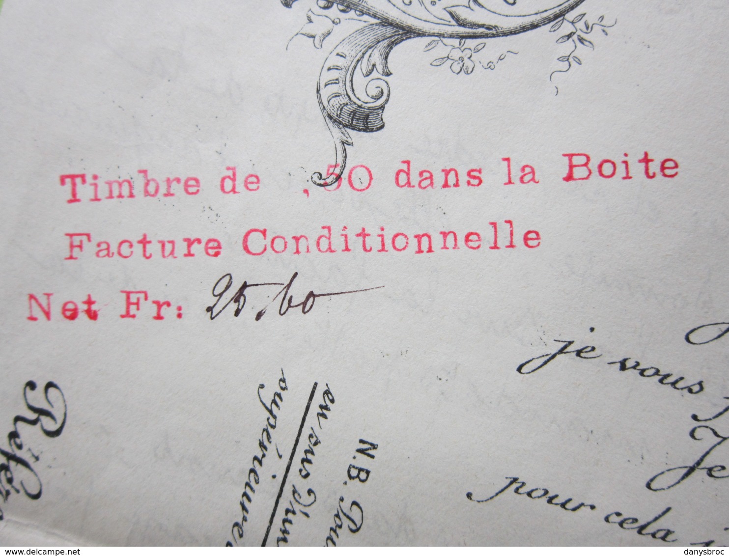 CHARQUEMONT (Doubs) Facture Ancienne (Cachet Maire & Instituteur) Fabrication De MONTRES / Henri WASNER 1900 - Petits Métiers