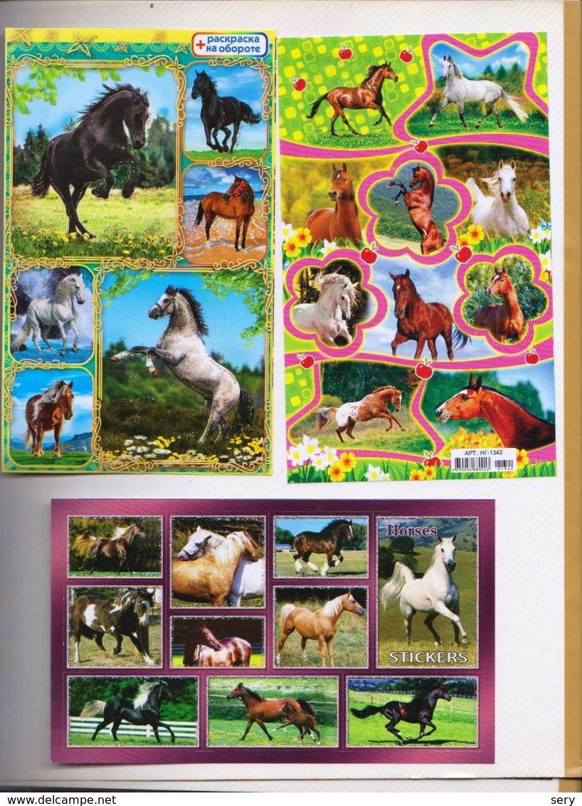 Album With More Than 800 Horse Stickers For Collecting  Scrapbooking  Card Making Crafts 800 Autocollants Chevaux (Sv.) - Scrapbooking