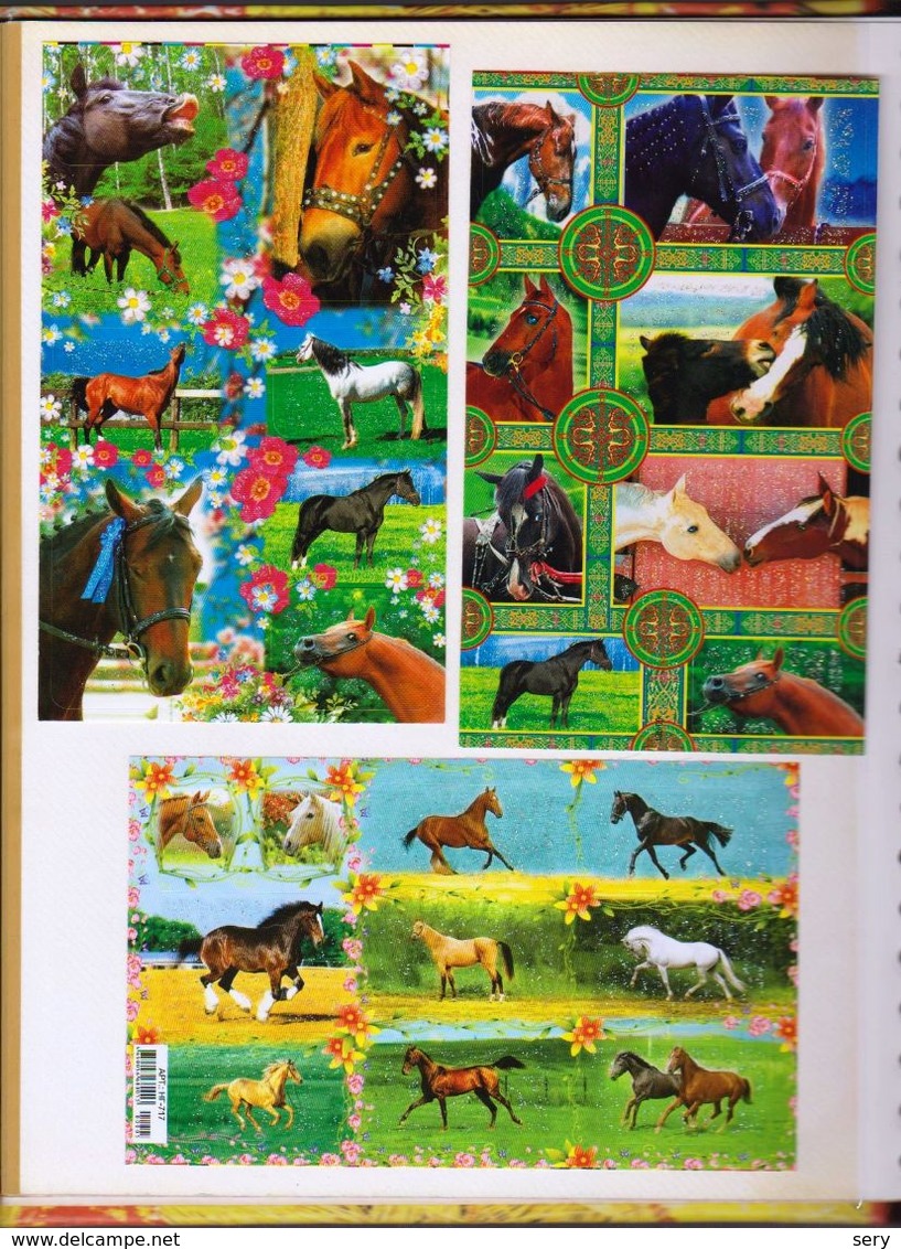 Album with more than 800 Horse Stickers for collecting  scrapbooking  card making crafts 800 autocollants Chevaux (Sv.)