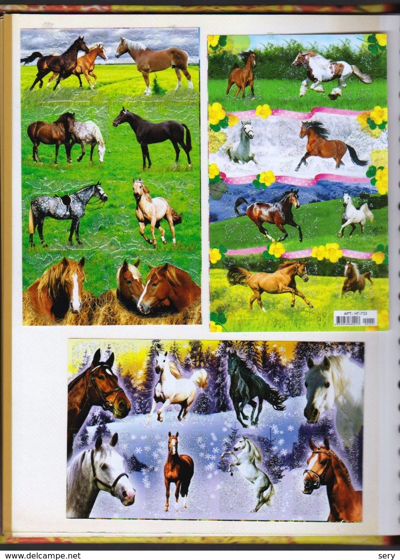 Album with more than 800 Horse Stickers for collecting  scrapbooking  card making crafts 800 autocollants Chevaux (Sv.)