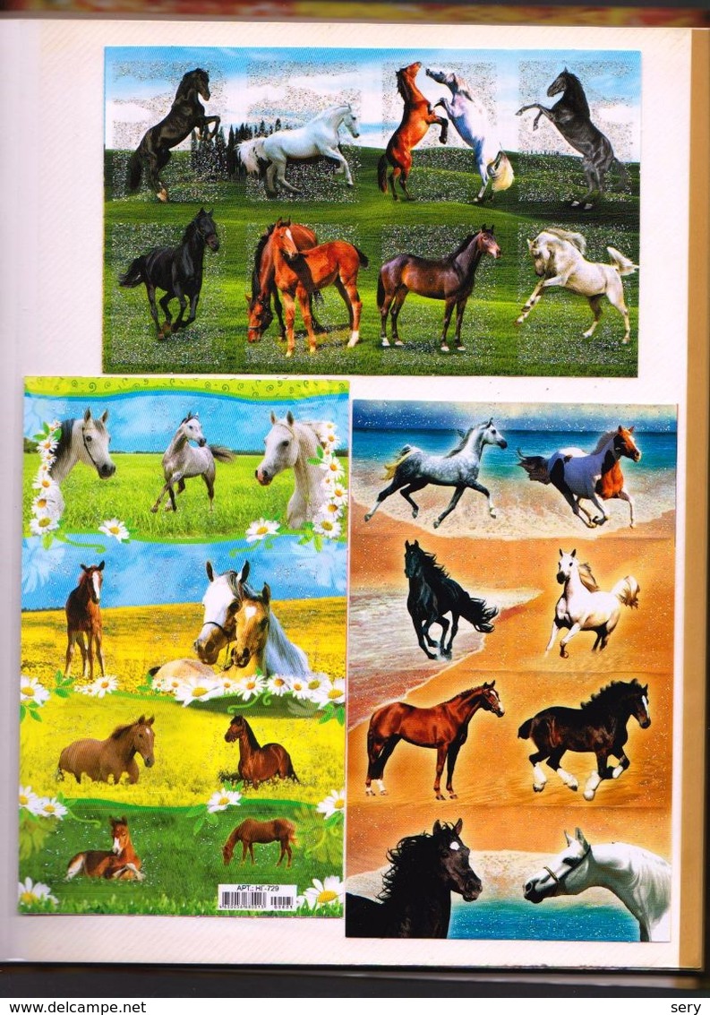 Album with more than 800 Horse Stickers for collecting  scrapbooking  card making crafts 800 autocollants Chevaux (Sv.)