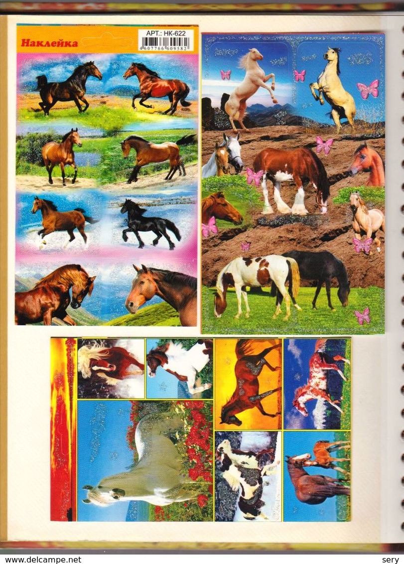 Album with more than 800 Horse Stickers for collecting  scrapbooking  card making crafts 800 autocollants Chevaux (Sv.)