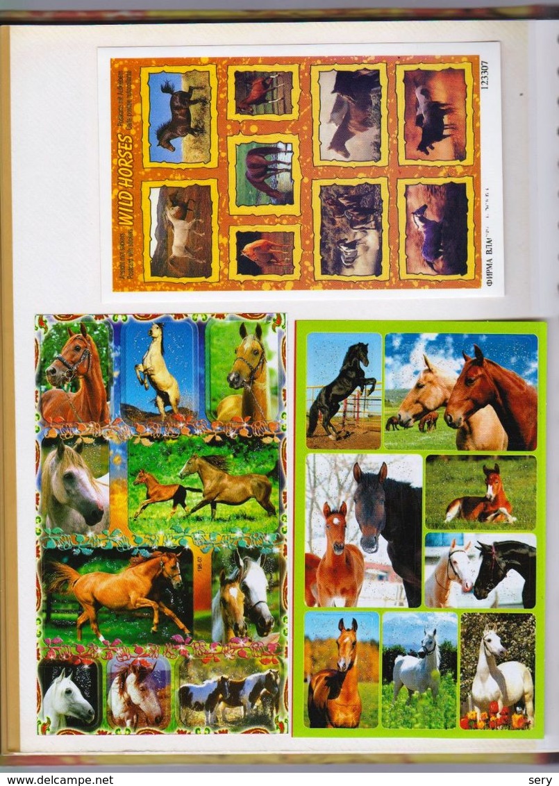 Album with more than 800 Horse Stickers for collecting  scrapbooking  card making crafts 800 autocollants Chevaux (Sv.)