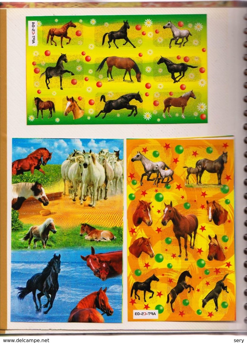 Album with more than 800 Horse Stickers for collecting  scrapbooking  card making crafts 800 autocollants Chevaux (Sv.)