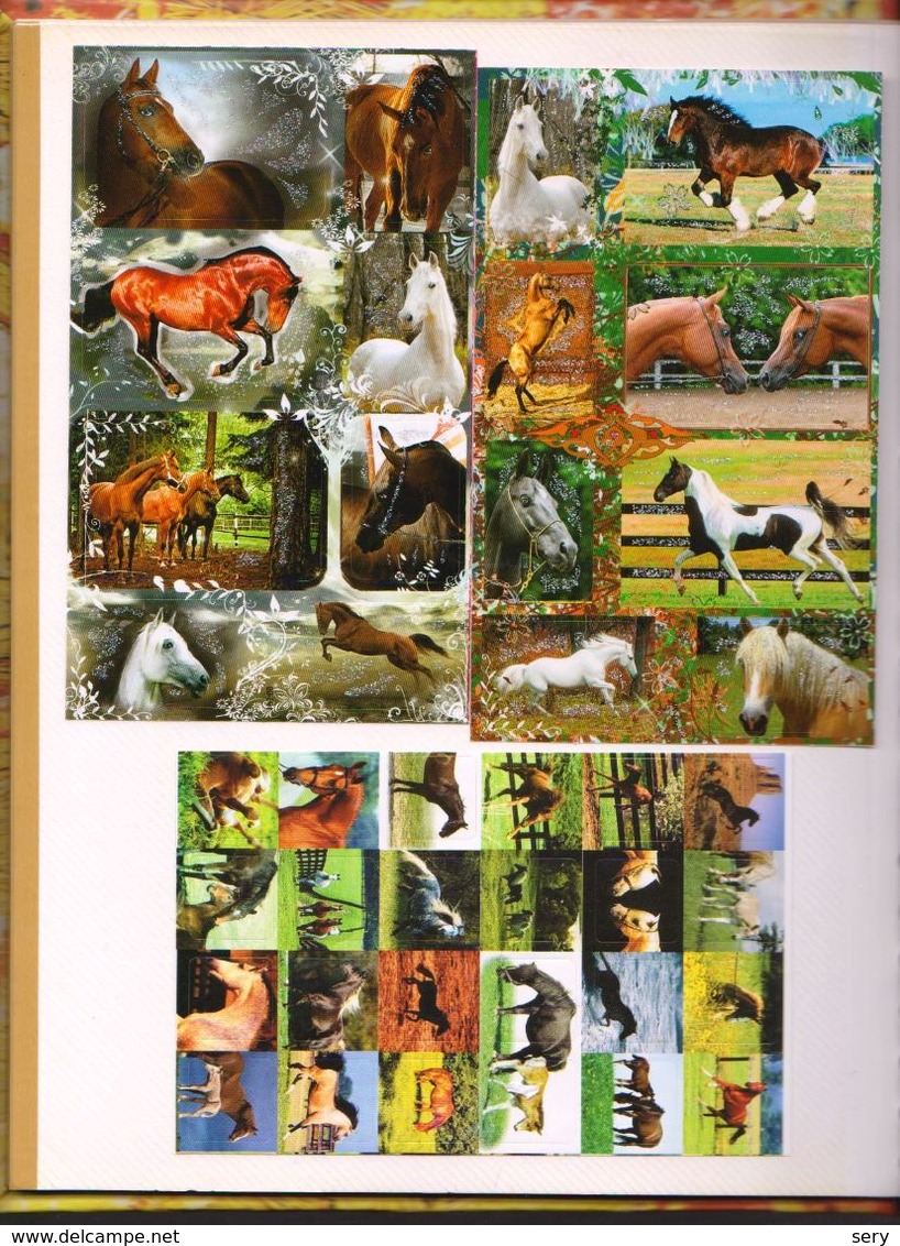 Album with more than 800 Horse Stickers for collecting  scrapbooking  card making crafts 800 autocollants Chevaux (Sv.)