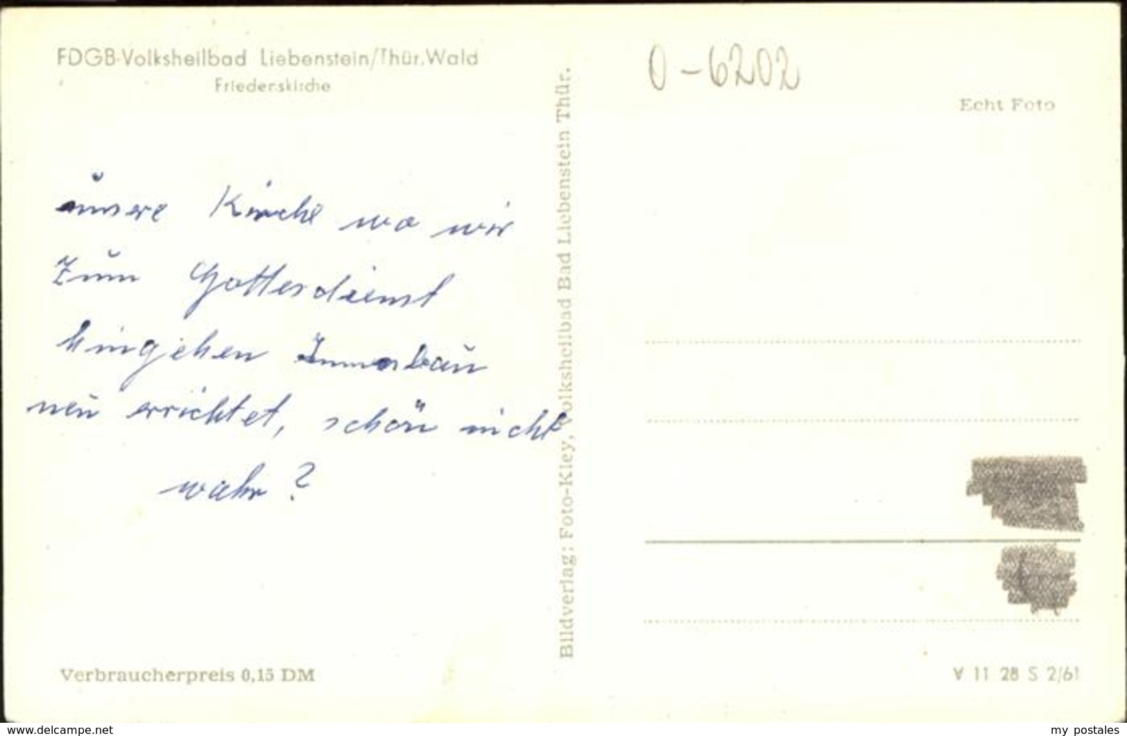 41257617 Bad Liebenstein FDGB Volksheilbad Friedenskirche Bad Liebenstein - Bad Liebenstein