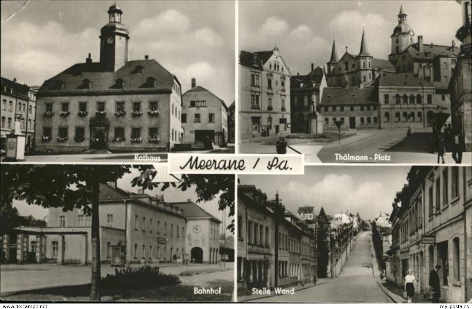 41258279 Meerane Thaelmann Platz Steile Wand Rathaus Meerane - Meerane