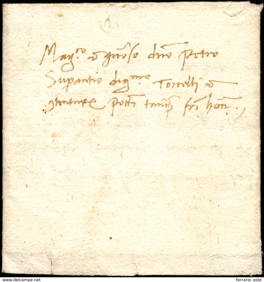 50 1422 - Piccola Lettera Completa Di Testo Da Murano 23/12/1422 A Torcello. Molto Bella. Rare Le Corri... - 1. ...-1850 Vorphilatelie