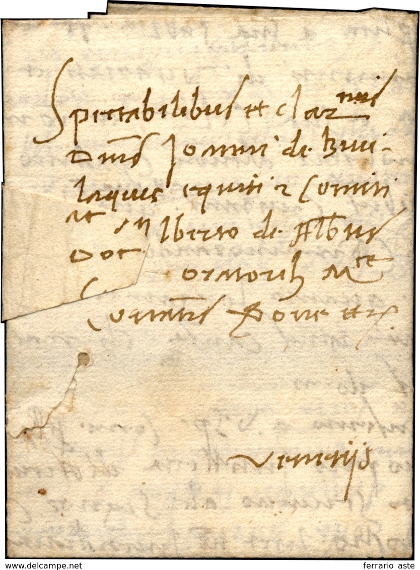 52 1433 - Lettera Completa Di Testo Da Ferrara 4/8/1433 Indirizzata A Giovanni Bevilacqua A Venezia, Ni... - ...-1850 Préphilatélie