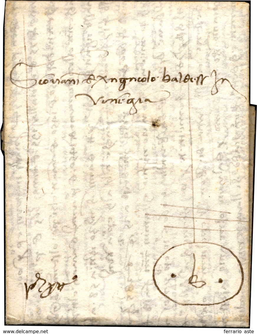 58 1459 - Lettera Completa Di Testo Da Firenze 25/8/1459 Indirizzata A Giovanni E Angelo Baldesi A Vene... - ...-1850 Voorfilatelie