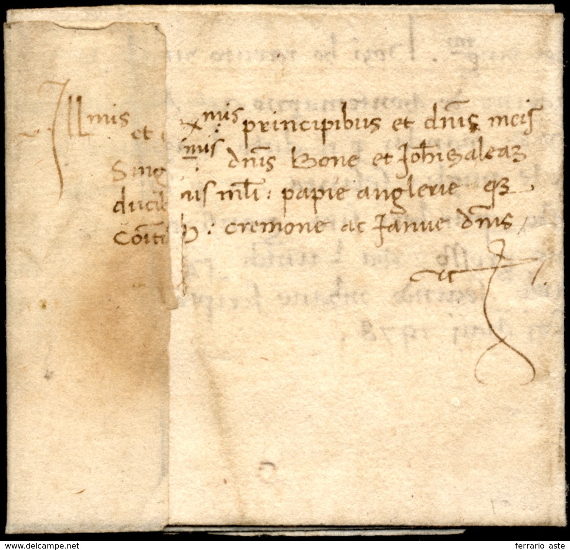 63 1478 - Lettera Completa Di Testo Da Rivolta Bormida 16/5/1478 Indirizzata Al Duca Gian Galeazzo Sfor... - 1. ...-1850 Prephilately