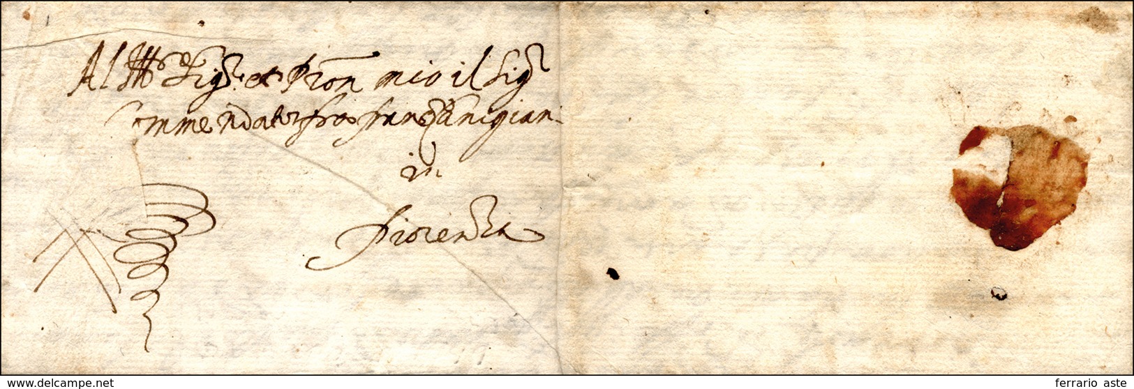 82 1599 - Lettera Completa Di Testo Da Napoli 16/7/1599 A Firenze.... - 1. ...-1850 Vorphilatelie