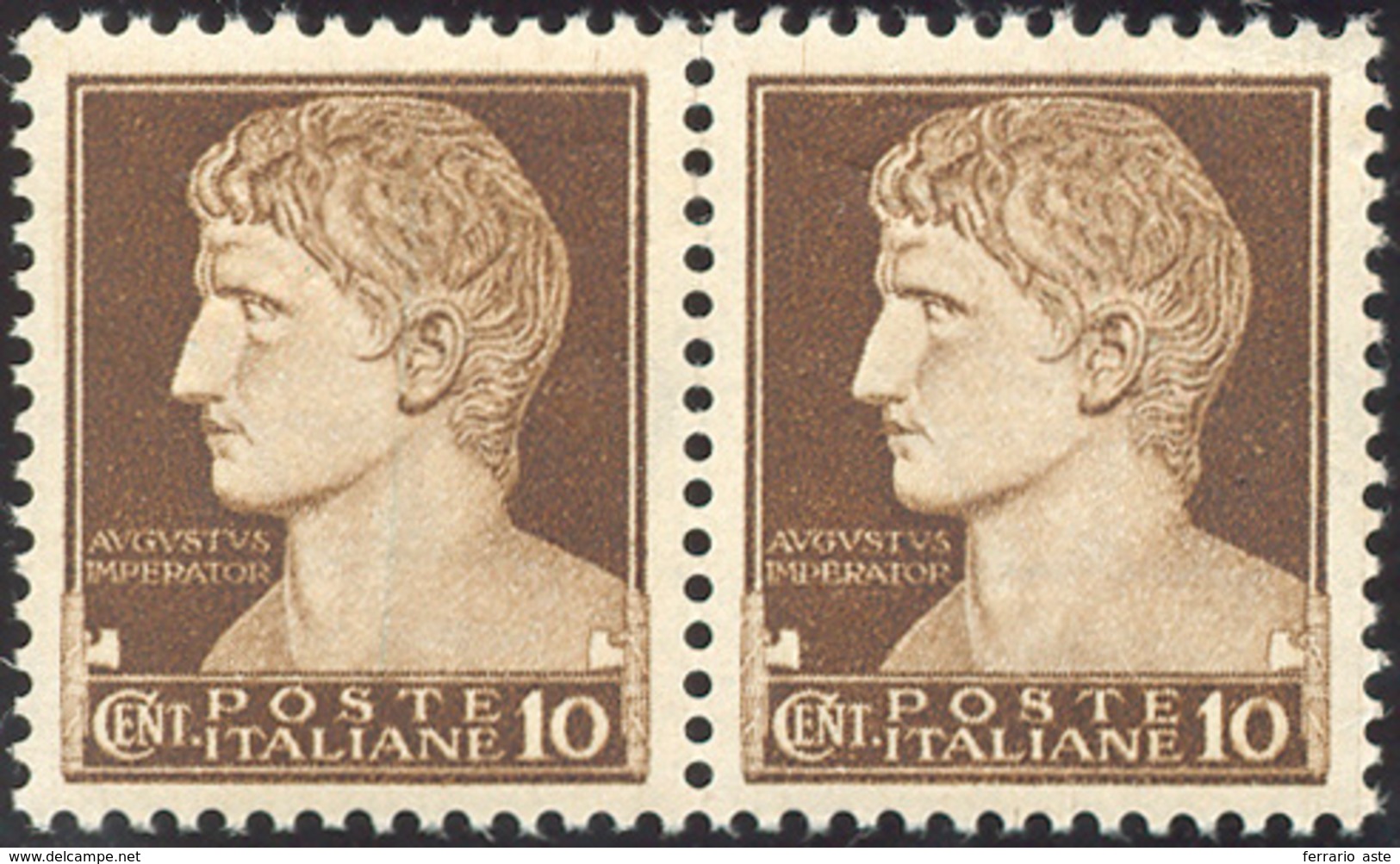1891 1944 - 10 Cent. Soprastampa G.N.R. Di Brescia, I Tipo, (471/I), Soprastampa In Albino Spostata In Al... - Sonstige & Ohne Zuordnung