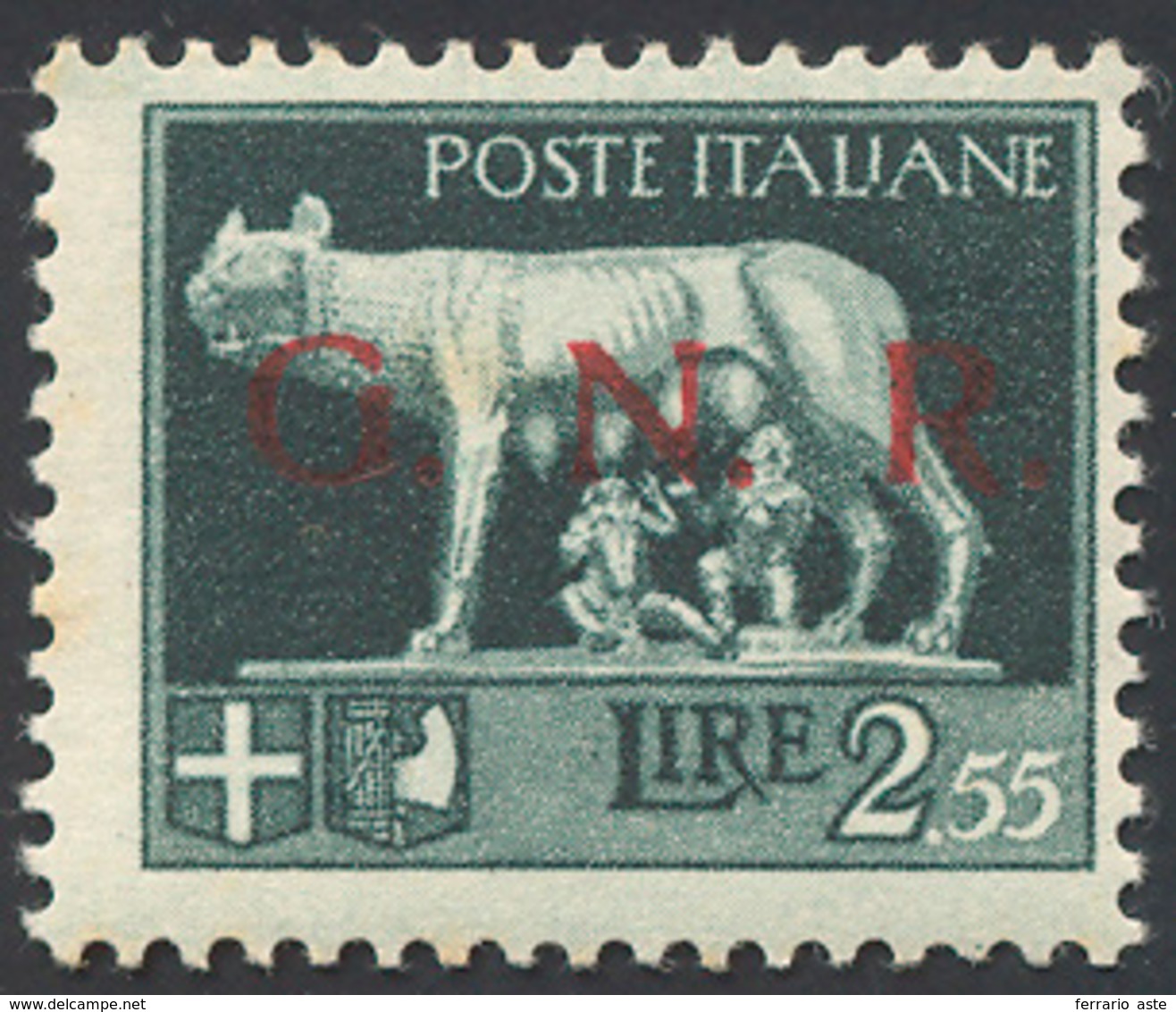 1899 1943 - 2,55 Lire Soprastampa Spaziata G.N.R. Di Brescia, (483A), Gomma Originale Integra, Perfetto. ... - Autres & Non Classés