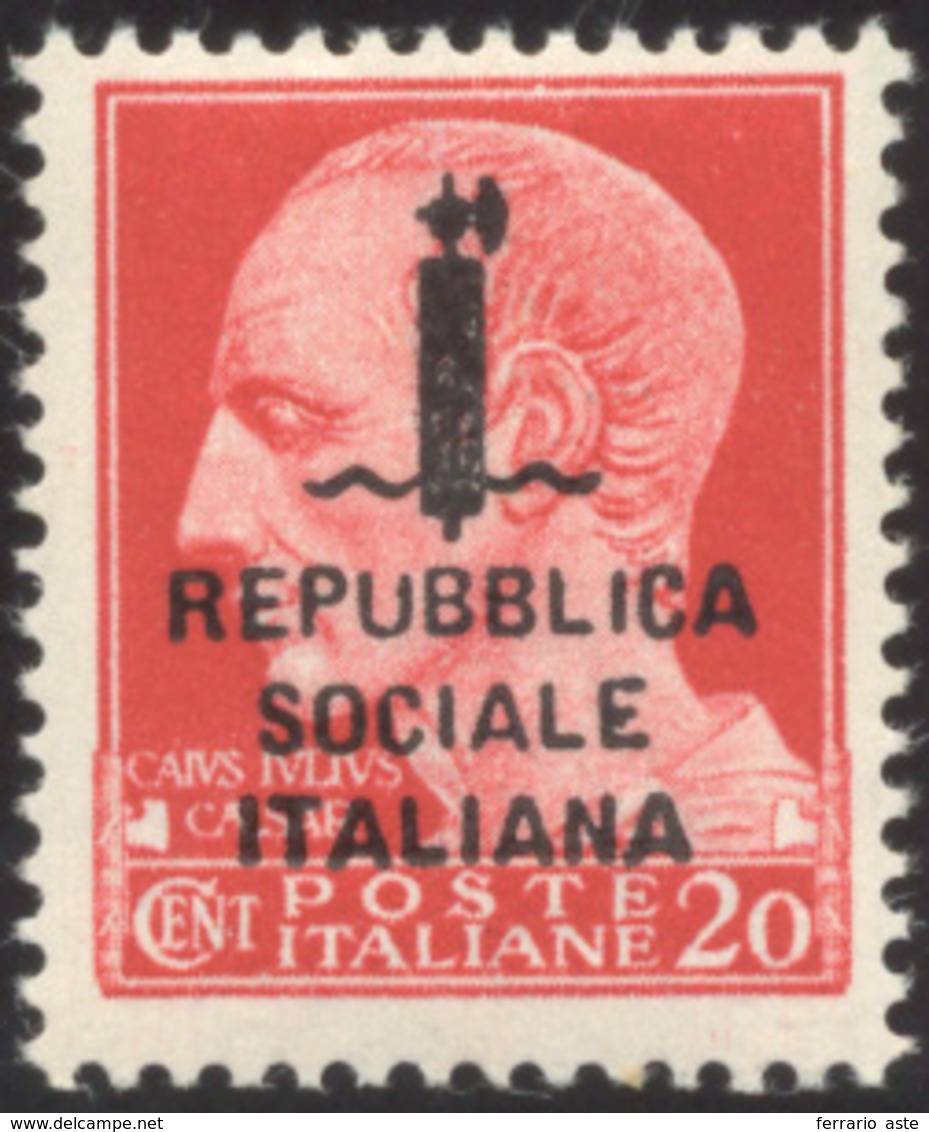 1913 1944 - 20 Cent. Carminio Soprastampato (495/A), Gomma Originale Integra, Perfetto. G.Oliva.... - Autres & Non Classés