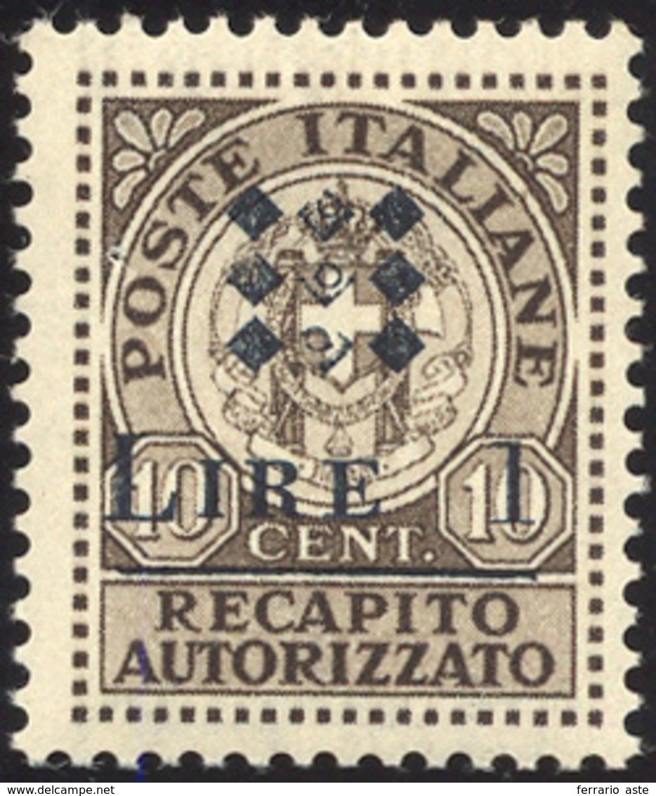 2124 GUIDIZZOLO 1945 - 1 Lire Su 10 Cent. (1), Gomma Integra, Perfetto. Raybaudi.... - Non Classés