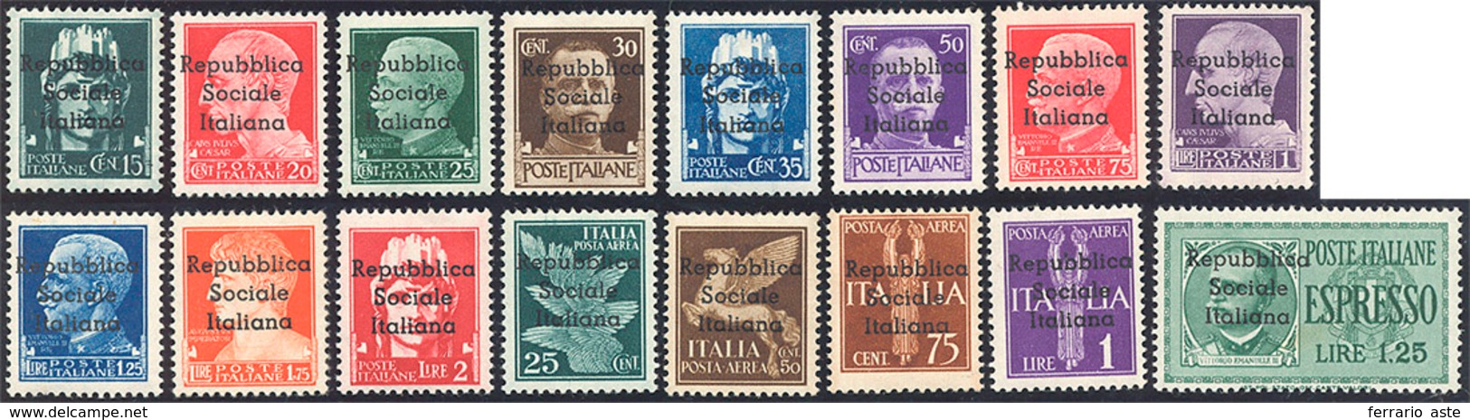 2131 TERAMO 1944 - Serie Completa (1/6), Gomma Originale, Integra Per I Due Alti Valori. Cert. Raybaudi P... - Non Classés