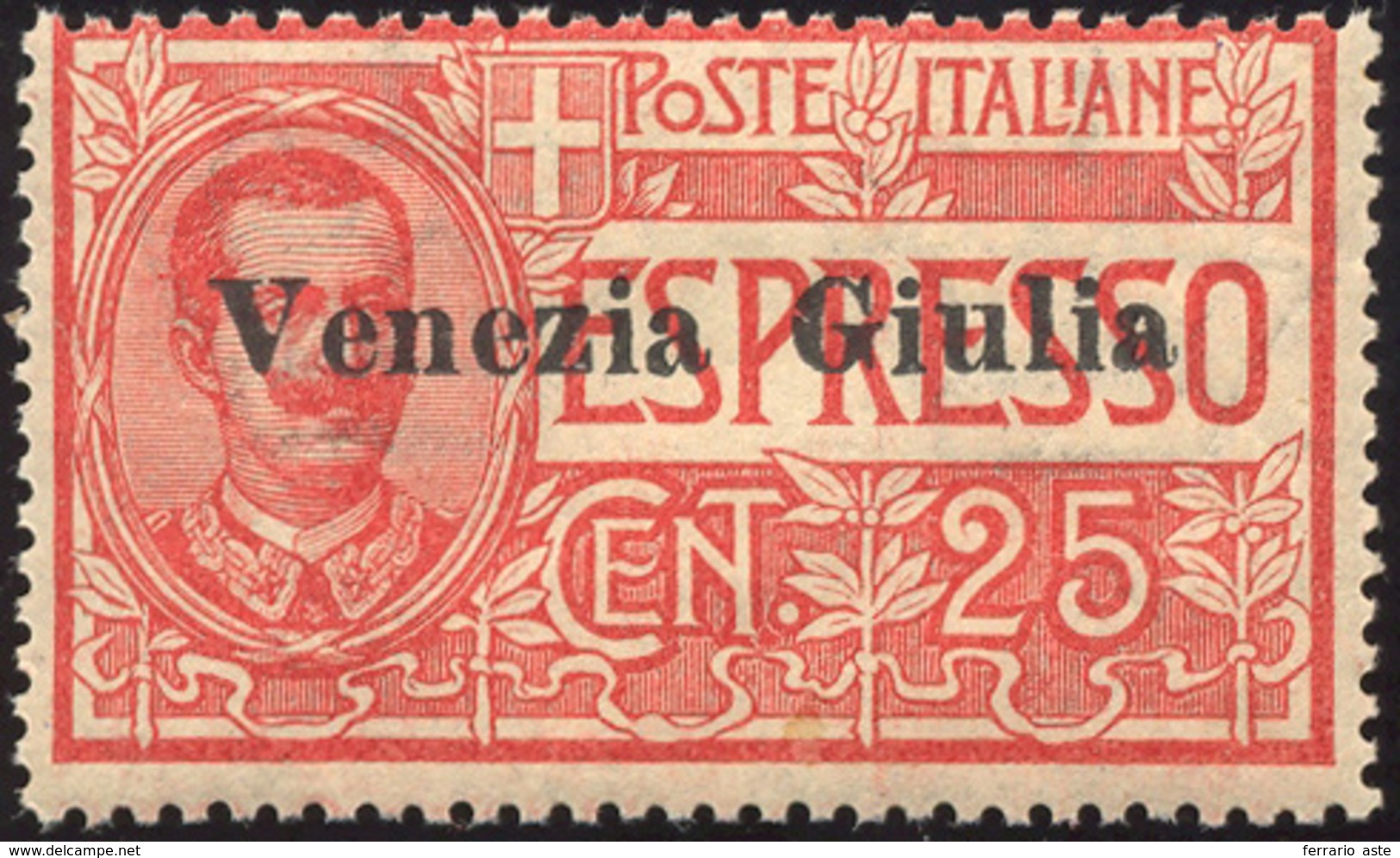 2190 VENEZIA GIULIA ESPRESSI 1919 - 25 Cent. Soprastampato (1), Gomma Integra, Perfetto.... - Sonstige & Ohne Zuordnung