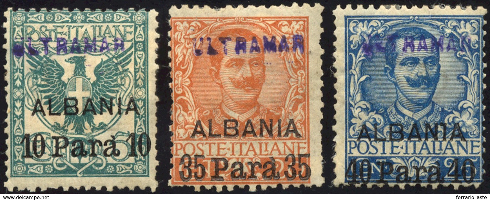 2346 ALBANIA 1902 - Prima Emissione (1/3), Soprastampati "ULTRAMAR", Provenienti Dagli Archivi UPU Del Po... - Sonstige & Ohne Zuordnung