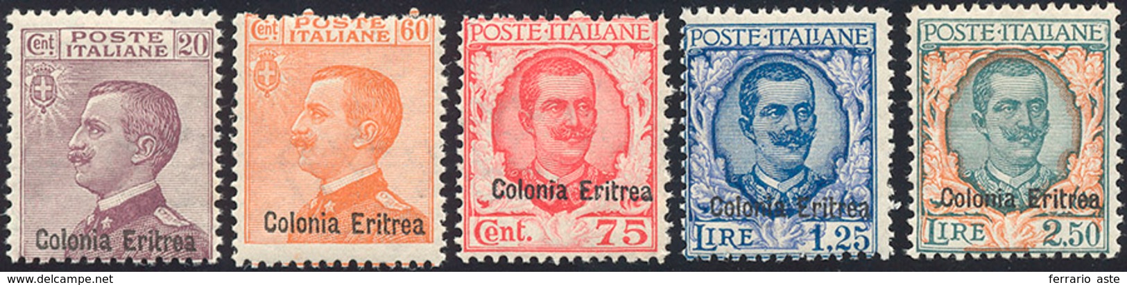 2452 1928/29 - Soprastampati (123/127), Gomma Originale Integra, Perfetti.... - Eritrea