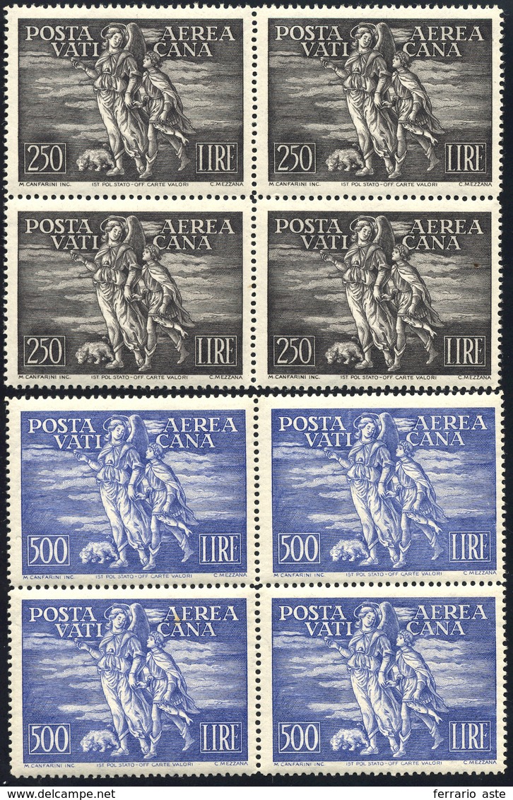 2757 1948 - Tobia (16/17), Serie Completa In Blocchi Di Quattro, Gomma Integra, Perfetti.... - Luftpost