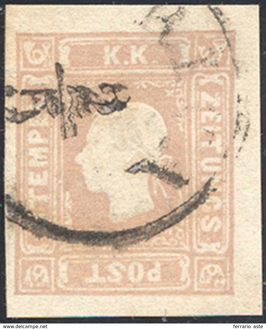 2783 AUSTRIA GIORNALI 1858 - 1,05 K. Lilla Grigio (6), Usato, Perfetto. Cert. Raybaudi.... - Sonstige - Europa