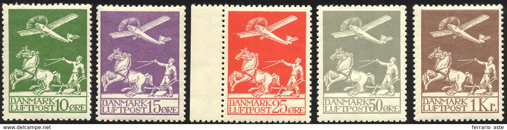 2800 DANIMARCA POSTA AEREA 1925/29 - Posta Aerea (A1/A5), Gomma Originale Integra, Perfetti.... - Sonstige - Europa