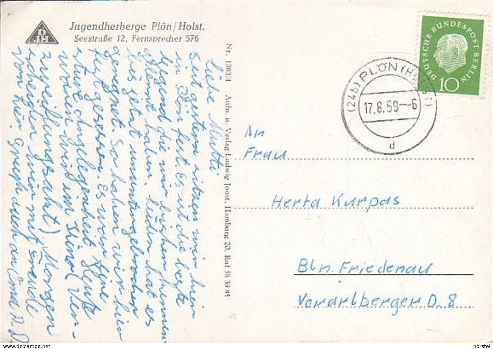 D-24306 Plön Am See - DJH Jugendherberge - Waschraum - Speisesaal (50er Jahre) - Stamp - Ploen