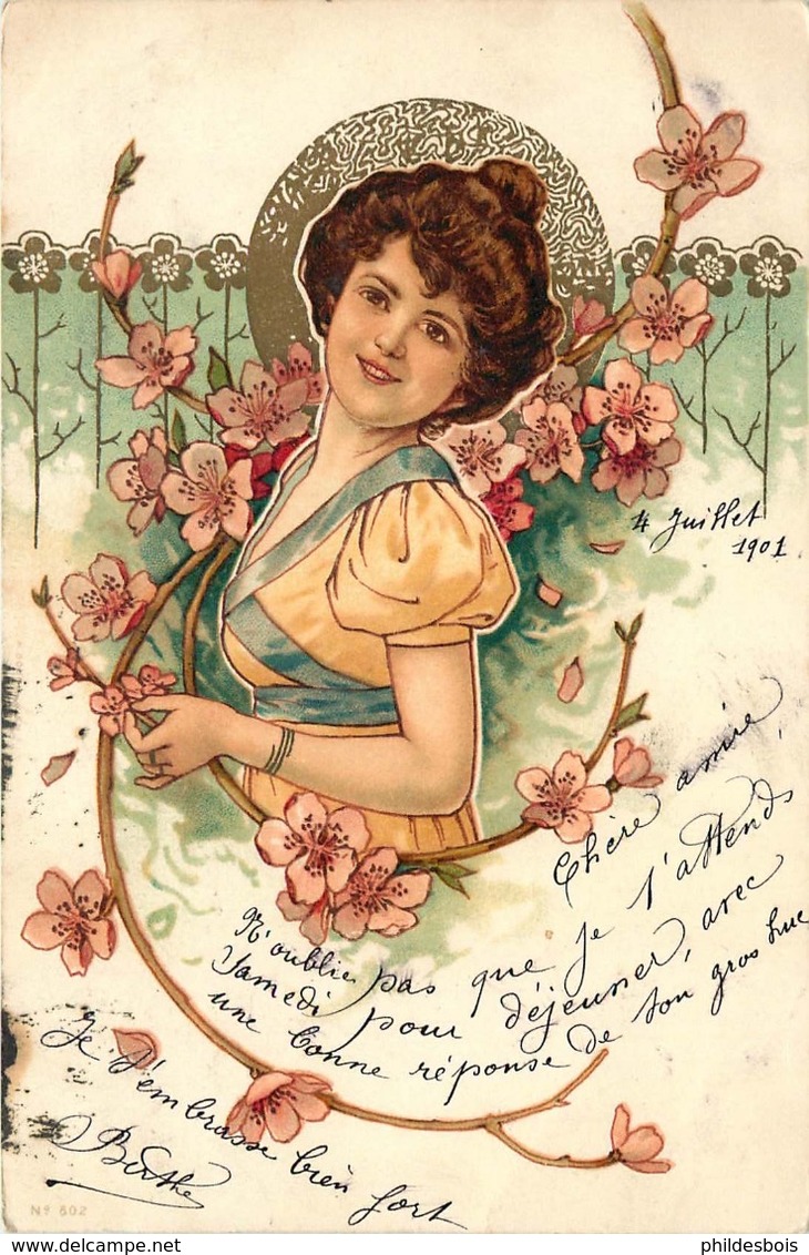 FEMME Illustrateur Début De Siecle - Avant 1900